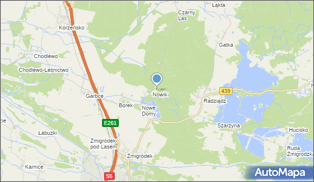 mapa Borek Leśniczówka, Borek Leśniczówka na mapie Targeo